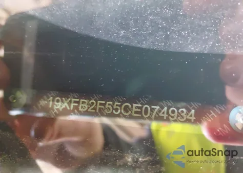 2012 Honda Civic Lx from USA, damaged, VIN 19XFB2F55CE074934